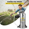 image:imageHappybuy 3 Gallon Stainless Steel Sprayer 20 Wand amp 3FT Reinforced Hose Hand Pump Sprayer with Pressure Gauge Safety Valve amp Adjustable Nozzle Weed Sprayers for Lawn Gardening amp Sanitizing35 Gallon