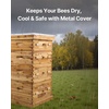 image:imageVEVOR 10 Frame Bee Hive Beeswax Coated Fir Wood Bee Hives Starter Kit Bee Boxes Langstroth Beehive Kit Transparent Acrylic Windows with Foundations for Beginners Pro BeekeepersDeep Box x 2 Medium Box x 2
