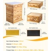 image:imageVEVOR 10 Frame Bee Hive Beeswax Coated Fir Wood Bee Hives Starter Kit Bee Boxes Langstroth Beehive Kit Transparent Acrylic Windows with Foundations for Beginners Pro BeekeepersDeep Box x 2 Medium Box x 1