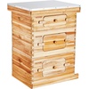 image:imageVEVOR 10 Frame Bee Hive Beeswax Coated Fir Wood Bee Hives Starter Kit Bee Boxes Langstroth Beehive Kit Transparent Acrylic Windows with Foundations for Beginners Pro BeekeepersDeep Box x 2 Medium Box x 1