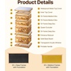 image:imageVEVOR 10 Frame Bee Hive Beeswax Coated Fir Wood Bee Hives Starter Kit Bee Boxes Langstroth Beehive Kit Transparent Acrylic Windows with Foundations for Beginners Pro BeekeepersDeep Box x 2 Medium Box x 2