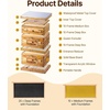 image:imageVEVOR 10 Frame Bee Hive Beeswax Coated Fir Wood Bee Hives Starter Kit Bee Boxes Langstroth Beehive Kit Transparent Acrylic Windows with Foundations for Beginners Pro BeekeepersDeep Box x 2 Medium Box x 1