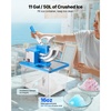 image:imageVEVOR 110V Commercial Ice Crusher 661LBSH ETL Approved 300W Electric Snow Cone Machine with Dual Blades Stainless Steel Shaved Ice Machine with Safety OnOff Switch for Family Restaurants BarsBlue