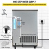 image:imageVEVOR 110V Commercial Ice Maker Machine 440LBS24H ETL Approved Stainless Steel Ice Machine with 77LBS Bin Air Cooling Professional Refrigeration Equipment Scoop and Connection Hose Includedwhite