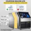 image:imageVEVOR 110V Commercial Ice Maker Machine 440LBS24H ETL Approved Stainless Steel Ice Machine with 77LBS Bin Air Cooling Professional Refrigeration Equipment Scoop and Connection Hose Includedwhite