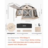 image:imageVEVOR 12  12ft 6 Sided Popup Canopy Shelter Tent with Mesh Windows Portable Carry Bag Stakes Large Shade Tents for Outdoor Camping Lawn and Backyard BrownBeigeBeige