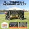image:imageVEVOR 12  12ft 6 Sided Popup Canopy Shelter Tent with Mesh Windows Portable Carry Bag Stakes Large Shade Tents for Outdoor Camping Lawn and Backyard BrownBeigeArmy Green