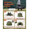 image:imageVEVOR 12  12ft 6 Sided Popup Canopy Shelter Tent with Mesh Windows Portable Carry Bag Stakes Large Shade Tents for Outdoor Camping Lawn and Backyard BrownBeigeArmy Green