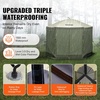 image:imageVEVOR 12  12ft 6 Sided Popup Canopy Shelter Tent with Mesh Windows Portable Carry Bag Stakes Large Shade Tents for Outdoor Camping Lawn and Backyard BrownBeigeArmy Green