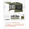 image:imageVEVOR 12  12ft 6 Sided Popup Canopy Shelter Tent with Mesh Windows Portable Carry Bag Stakes Large Shade Tents for Outdoor Camping Lawn and Backyard BrownBeigeArmy Green