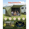 image:imageVEVOR 12  12ft 6 Sided Popup Canopy Shelter Tent with Mesh Windows Portable Carry Bag Stakes Large Shade Tents for Outdoor Camping Lawn and Backyard BrownBeigeArmy Green
