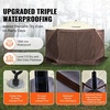 image:imageVEVOR 12  12ft 6 Sided Popup Canopy Shelter Tent with Mesh Windows Portable Carry Bag Stakes Large Shade Tents for Outdoor Camping Lawn and Backyard BrownBeigeBrown