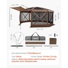 image:imageVEVOR 12  12ft 6 Sided Popup Canopy Shelter Tent with Mesh Windows Portable Carry Bag Stakes Large Shade Tents for Outdoor Camping Lawn and Backyard BrownBeigeBrown