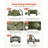 image:imageVEVOR 12  12ft 6 Sided Popup Canopy Shelter Tent with Mesh Windows Portable Carry Bag Stakes Large Shade Tents for Outdoor Camping Lawn and Backyard BrownBeigeArmy Green