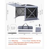 image:imageVEVOR 12  12ft 6 Sided Popup Canopy Shelter Tent with Mesh Windows Portable Carry Bag Stakes Large Shade Tents for Outdoor Camping Lawn and Backyard BrownBeigeGray
