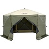 image:imageVEVOR 12  12ft 6 Sided Popup Canopy Shelter Tent with Mesh Windows Portable Carry Bag Stakes Large Shade Tents for Outdoor Camping Lawn and Backyard BrownBeigeArmy Green