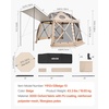 image:imageVEVOR 12  12ft 6 Sided Popup Canopy Shelter Tent with Mesh Windows Portable Carry Bag Stakes Large Shade Tents for Outdoor Camping Lawn and Backyard BrownBeigeBeige