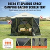 image:imageVEVOR 12  12ft 6 Sided Popup Canopy Shelter Tent with Mesh Windows Portable Carry Bag Stakes Large Shade Tents for Outdoor Camping Lawn and Backyard BrownBeigeArmy Green
