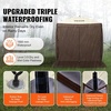 image:imageVEVOR 12  12ft 6 Sided Popup Canopy Shelter Tent with Mesh Windows Portable Carry Bag Stakes Large Shade Tents for Outdoor Camping Lawn and Backyard BrownBeigeBrown