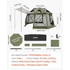 image:imageVEVOR 12  12ft 6 Sided Popup Canopy Shelter Tent with Mesh Windows Portable Carry Bag Stakes Large Shade Tents for Outdoor Camping Lawn and Backyard BrownBeigeArmy Green