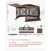 image:imageVEVOR 12  12ft 6 Sided Popup Canopy Shelter Tent with Mesh Windows Portable Carry Bag Stakes Large Shade Tents for Outdoor Camping Lawn and Backyard BrownBeigeBrown