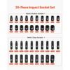 image:imageVEVOR 12 Drive Impact Socket Set 65 Piece SAE 38 to 114 and Metric 1024mm 6 Point CrV Alloy Steel for Auto Repair EasytoRead Size Markings Rugged Construction Storage Case12 39 PCS