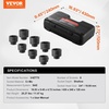 image:imageVEVOR 12 Drive Impact Socket Set 65 Piece SAE 38 to 114 and Metric 1024mm 6 Point CrV Alloy Steel for Auto Repair EasytoRead Size Markings Rugged Construction Storage Case34 8PCS CRMO