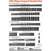 image:imageVEVOR 12 Drive Impact Socket Set 65 Piece SAE 38 to 114 and Metric 1024mm 6 Point CrV Alloy Steel for Auto Repair EasytoRead Size Markings Rugged Construction Storage Case12  38  14 210PCS