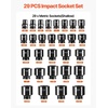 image:imageVEVOR 12 Drive Impact Socket Set 65 Piece SAE 38 to 114 and Metric 1024mm 6 Point CrV Alloy Steel for Auto Repair EasytoRead Size Markings Rugged Construction Storage Case34 29PCS CRMO