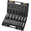 image:imageVEVOR 12 Drive Impact Socket Set 65 Piece SAE 38 to 114 and Metric 1024mm 6 Point CrV Alloy Steel for Auto Repair EasytoRead Size Markings Rugged Construction Storage Case12 19PCS