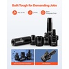 image:imageVEVOR 12 Drive Impact Socket Set 65 Piece SAE 38 to 114 and Metric 1024mm 6 Point CrV Alloy Steel for Auto Repair EasytoRead Size Markings Rugged Construction Storage Case38 67 PCS Swivel CRMO