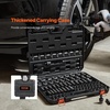 image:imageVEVOR 12 Drive Impact Socket Set 65 Piece SAE 38 to 114 and Metric 1024mm 6 Point CrV Alloy Steel for Auto Repair EasytoRead Size Markings Rugged Construction Storage Case38 90PCS Swivel CRMO