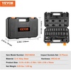 image:imageVEVOR 12 Drive Impact Socket Set 65 Piece SAE 38 to 114 and Metric 1024mm 6 Point CrV Alloy Steel for Auto Repair EasytoRead Size Markings Rugged Construction Storage Case12 23PCS