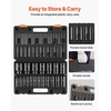 image:imageVEVOR 12 Drive Impact Socket Set 65 Piece SAE 38 to 114 and Metric 1024mm 6 Point CrV Alloy Steel for Auto Repair EasytoRead Size Markings Rugged Construction Storage Case12 19PCS