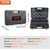 image:imageVEVOR 12 Drive Impact Socket Set 65 Piece SAE 38 to 114 and Metric 1024mm 6 Point CrV Alloy Steel for Auto Repair EasytoRead Size Markings Rugged Construction Storage Case12 34PCS CRMO