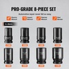 image:imageVEVOR 12 Drive Impact Socket Set 65 Piece SAE 38 to 114 and Metric 1024mm 6 Point CrV Alloy Steel for Auto Repair EasytoRead Size Markings Rugged Construction Storage Case1 8PCS CRMO
