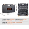 image:imageVEVOR 12 Drive Impact Socket Set 65 Piece SAE 38 to 114 and Metric 1024mm 6 Point CrV Alloy Steel for Auto Repair EasytoRead Size Markings Rugged Construction Storage Case12 33PCS