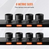 image:imageVEVOR 12 Drive Impact Socket Set 65 Piece SAE 38 to 114 and Metric 1024mm 6 Point CrV Alloy Steel for Auto Repair EasytoRead Size Markings Rugged Construction Storage Case34 8PCS CRMO
