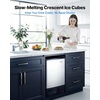 image:imageVEVOR 15 W Under Counter Ice Maker 15 LBSDay Crescent Ice Maker Builtin with 11LBS Storage Bin amp Reversible Door Freestanding IceMaking Machine for Commercial Home Kitchens  No Drain Required1752 x 15 x 252 in