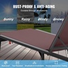 image:imageVEVOR 2 Pcs Chaise Lounge Chairs Outdoor Aluminum Patio Lounge Chair with Adjustable 5Position Folding Pool Chairs Recliner and Full Flat Tanning Chair for Patio Beach Pool Blue 2 pcsBrown