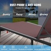 image:imageVEVOR 2 Pcs Chaise Lounge Chairs Outdoor Aluminum Patio Lounge Chair with Adjustable 5Position Folding Pool Chairs Recliner and Full Flat Tanning Chair for Patio Beach Pool Blue 2 pcsBrown