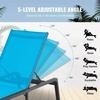 image:imageVEVOR 2 Pcs Chaise Lounge Chairs Outdoor Aluminum Patio Lounge Chair with Adjustable 5Position Folding Pool Chairs Recliner and Full Flat Tanning Chair for Patio Beach Pool Blue 2 pcsBlue