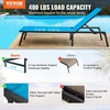 image:imageVEVOR 2 Pcs Chaise Lounge Chairs Outdoor Aluminum Patio Lounge Chair with Adjustable 5Position Folding Pool Chairs Recliner and Full Flat Tanning Chair for Patio Beach Pool Blue 2 pcsBlue