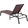 image:imageVEVOR 2 Pcs Chaise Lounge Chairs Outdoor Aluminum Patio Lounge Chair with Adjustable 5Position Folding Pool Chairs Recliner and Full Flat Tanning Chair for Patio Beach Pool Blue 2 pcsBrown