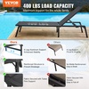 image:imageVEVOR 2 Pcs Chaise Lounge Chairs Outdoor Aluminum Patio Lounge Chair with Adjustable 5Position Folding Pool Chairs Recliner and Full Flat Tanning Chair for Patio Beach Pool Blue 2 pcsGrey