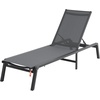 image:imageVEVOR 2 Pcs Chaise Lounge Chairs Outdoor Aluminum Patio Lounge Chair with Adjustable 5Position Folding Pool Chairs Recliner and Full Flat Tanning Chair for Patio Beach Pool Blue 2 pcsGrey