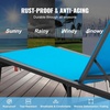 image:imageVEVOR 2 Pcs Chaise Lounge Chairs Outdoor Aluminum Patio Lounge Chair with Adjustable 5Position Folding Pool Chairs Recliner and Full Flat Tanning Chair for Patio Beach Pool Blue 2 pcsBlue