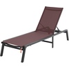 image:imageVEVOR 2 Pcs Chaise Lounge Chairs Outdoor Aluminum Patio Lounge Chair with Adjustable 5Position Folding Pool Chairs Recliner and Full Flat Tanning Chair for Patio Beach Pool Blue 2 pcsBrown
