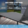 image:imageVEVOR 2 Pcs Chaise Lounge Chairs Outdoor Aluminum Patio Lounge Chair with Adjustable 5Position Folding Pool Chairs Recliner and Full Flat Tanning Chair for Patio Beach Pool Blue 2 pcsGrey