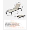 image:imageVEVOR 2 Pcs Chaise Lounge Chairs Outdoor Aluminum Patio Lounge Chair with Adjustable 5Position Folding Pool Chairs Recliner and Full Flat Tanning Chair for Patio Beach Pool Blue 2 pcsKhaki